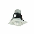 Nora Lighting 4" Iolite LED Sq. Adj. Cone Retrofit, 1000lm/12W, 3500K, Black/White , NIR-4SC35XBW/10 NIR-4SC35XBW/10